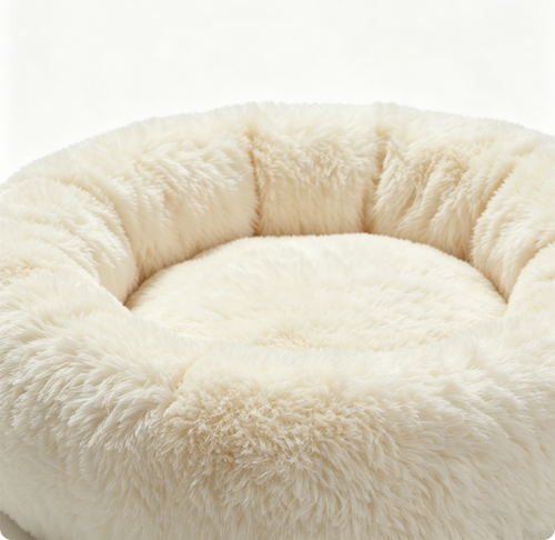 HassonPaw-Lit pour chat, lit pour chien, lit pour animal en peluche, forme ronde