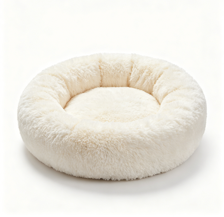 HassonPaw-Lit pour chat, lit pour chien, lit pour animal en peluche, forme ronde